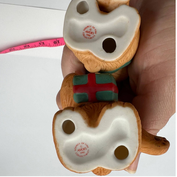 Avon Vintage 1990 Christmas Ceramic Decorative Teddy Bear Family Santa Hat Gift - Picture 6 of 8